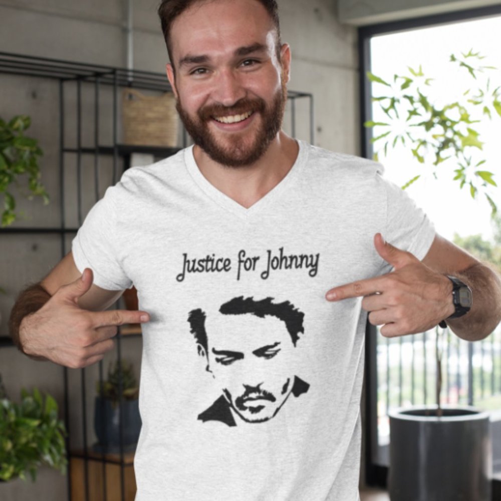 NWT Justice for Johnny White T-shirt Men